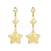 304 Stainless Steel Dangle Stud Earrings EJEW-P325-04B-G-4