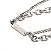 Gothic Style 304 Stainless Steel Link Double Layer Necklaces for Men FS-WG470F1-05-2