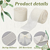 10 Yards Burlap Ribbons SRIB-WH0026-11A-4