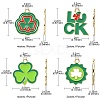 12Pcs 12 Styles Saint Patrick's Day Alloy Enamel Pendants ENAM-FS0001-66-5