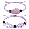 Adjustable Braided Nylon Cord Macrame Pouch Bracelet Making AJEW-SW00013-06-1