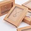 Foldable Drawer Type Creative Kraft Paper Box CON-WH0077-12-5