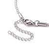 304 Stainless Steel Serpentine Chain Anklets AJEW-G024-04P-3