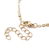 Plastic Imitation Pearl Oval Link Chain Bracelet Making AJEW-JB01150-41-3