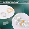 2Pcs 2 Colors Rhodium Plated 925 Sterling Silver Micro Pave Clear Cubic Zirconia Twister Clasps FIND-PH0018-35A-4