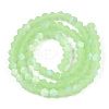 Imitation Jade Bicone Frosted Glass Bead Strands EGLA-A039-J6mm-MB01-2