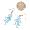 Glass Seed & Glass Beaded Dangle Earrings EJEW-MZ00687-01-4