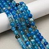 Natural Striped Agate/Banded Agate Beads G-J371-01-8mm-7