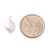 Natural Baroque Pearl Keshi Pearl Pendants X-PALLOY-JF01494-01-5