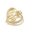 Brass Micro Pave Clear Cubic Zirconia Pendants CU-CBAEEA8-09A-G-2
