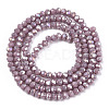 Electroplate Glass Beads Strands EGLA-A034-P1mm-B19-2