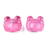 Transparent Spray Painted Glass Beads GLAA-N035-026-C04-3