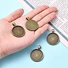 Tibetan Style Alloy Pendant Cabochon Settings X-TIBEP-Q045-048AB-NR-4