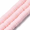Flat Round Handmade Polymer Clay Beads CLAY-R067-10mm-27-1