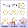 5Pcs Zinc Alloy Spring Gate Rings FIND-TA0009-73G-4