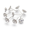 Non-Tarnish Stainless Steel Stud Earring Findings STAS-F186-02P-8mm-2