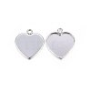 Tarnish Resistant 304 Stainless Steel Pendant Cabochon Settings X-STAS-P210-10P-02-1