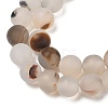 Natural Dendritic Agate Beads Strands G-A248-A04-02-4