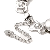 Non-Tarnish 304 Stainless Steel Flat Round Link Chain Bracelet BJEW-Q776-02A-01-4