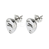 Non-Tarnish 304 Stainless Steel and 201 Stainless Steel Stud Earring Findings STAS-L024-003P-07-1