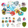 15Pcs 15 Style Food Grade Eco-Friendly Silicone Beads SIL-TA0001-58-1