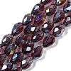 Transparent Electroplate Glass Beads Strands EGLA-N013-T10mm-B03-1