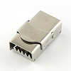 Tarnish Resistant Smooth Surface 201 Stainless Steel Watch Band Clasps STAS-R063-85-2