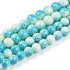 Transparent Baking Paint Glass Beads Strands DGLA-N009-10mm-05-2