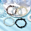 12 Constellation Natural Mixed Gemstone Chip Beaded Stretch Bracelets Sets for Women Men BJEW-JB10264-12-5