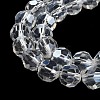 Electroplate Transparent Glass Beads Strands EGLA-A035-T10mm-A19-3