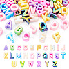 52Pcs 26 Styles UV Plating Opaque Acrylic European Beads OACR-TA0004-81-1