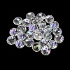 Transparent Electroplate Glass Beads GLAA-L046-02G-2