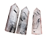 Point Tower Natural Tourmalinated Quartz Home Display Decoration PW-WG71006-02-4