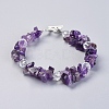 Natural Amethyst Bracelets BJEW-JB04343-02-1