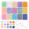 15 Colors Glass Seed Beads SEED-PH0012-07-1