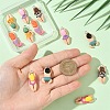12Pcs 6 Styles Plastic Pendants KY-YW0002-21-3