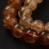 Round Natural Citrine Beads Strands G-K068-12A-8mm-5