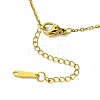 Ion Plating(IP) Rectangle with Initial Letter 304 Stainless Steel Pendant Necklace NJEW-R265-04G-G-4