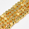 Electroplate Non-magnetic Synthetic Hematite Beads Strands X-G-Q465-31G-1