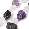Natural Quartz Crystal and Amethyst Beads Strands G-S386-C14-2