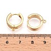 Brass Micro Pave Cubic Zirconia Hoop Earring Finding KK-N261-50G-3