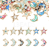 48Pcs 12 Style Alloy Enamel Pendants ENAM-TA0001-73-1