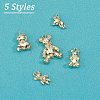 CHGCRAFT 30Pcs 5 Style Rack Plating Alloy Pendants FIND-CA0004-40-5