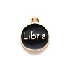Alloy Enamel Pendants X-ENAM-S124-01B-08K-3