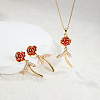 Alloy Stud Earring & Pendant Necklaces for Women LF3294-2
