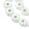 Handmade Millefiori Glass Flat Round Bead Strands LK-P011-23-3