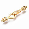 Brass Hook and S-Hook Clasps X-KK-T063-70G-NF-2