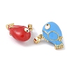 Brass Enamel Pendants KK-B143-01G-01-2
