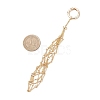 304 Stainless Steel Macrame Pouch Empty Stone Holder Pendant Decorations SA-CJCA03-01-2