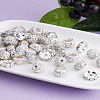 Cheriswelry 100Pcs 4 Styles Pave Disco Ball Beads RB-CW0001-01-19